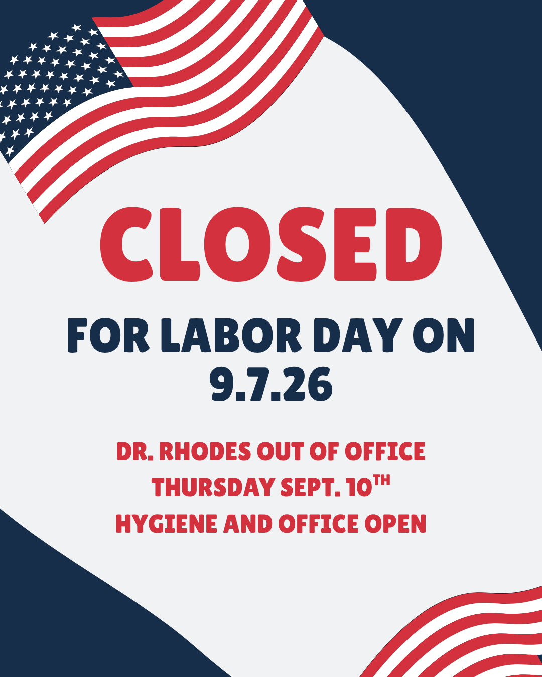Closed for Labor Day on 09/07/2026 - www.rhodesfdc.com